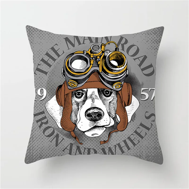 Подушка Fuwatacchi с рисунком льняная наволочка в мультяшном стиле для украшения