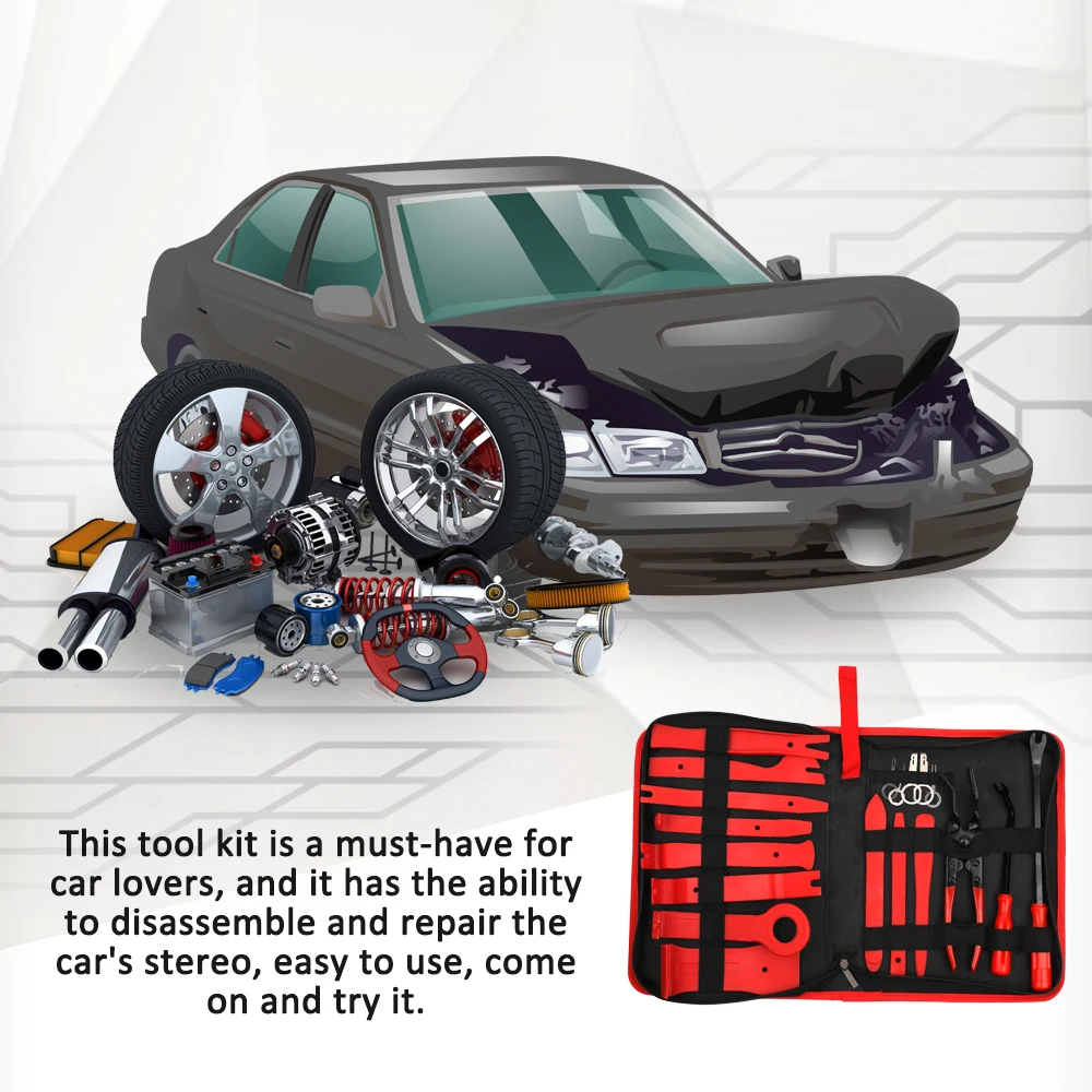 Новинка 19 шт. монтажный инструмент для демонтажа автомобильного аудио радио