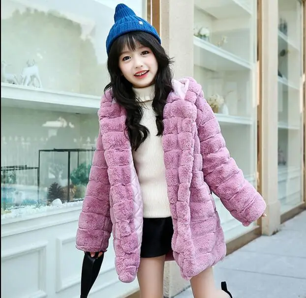 Новинка 2018 года модная зимняя теплая верхняя одежда для девочек Детское пальто