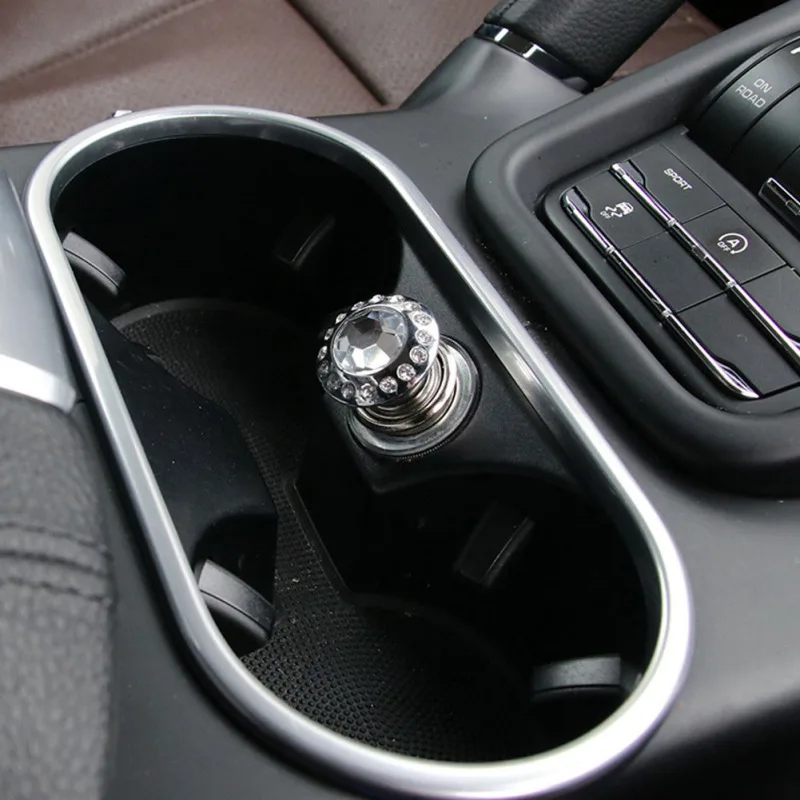 12 V Модный профессиональный алмаз в форме автомобильного прикуривателя гнездо автомобильные аксессуары