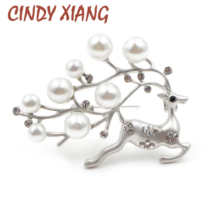 Женская брошь в виде оленя CINDY XIANG элегантное и изящное украшение животного с