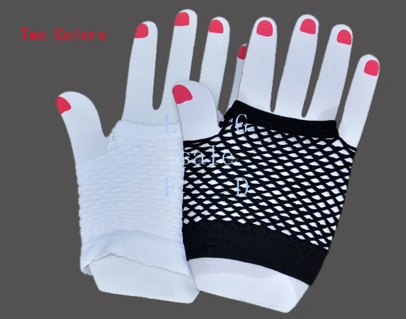 2015 Fashion 1 Pair Nice Sexy Nylon Net Gloves Evening Party Dress Short Driver Black/White | Аксессуары для одежды