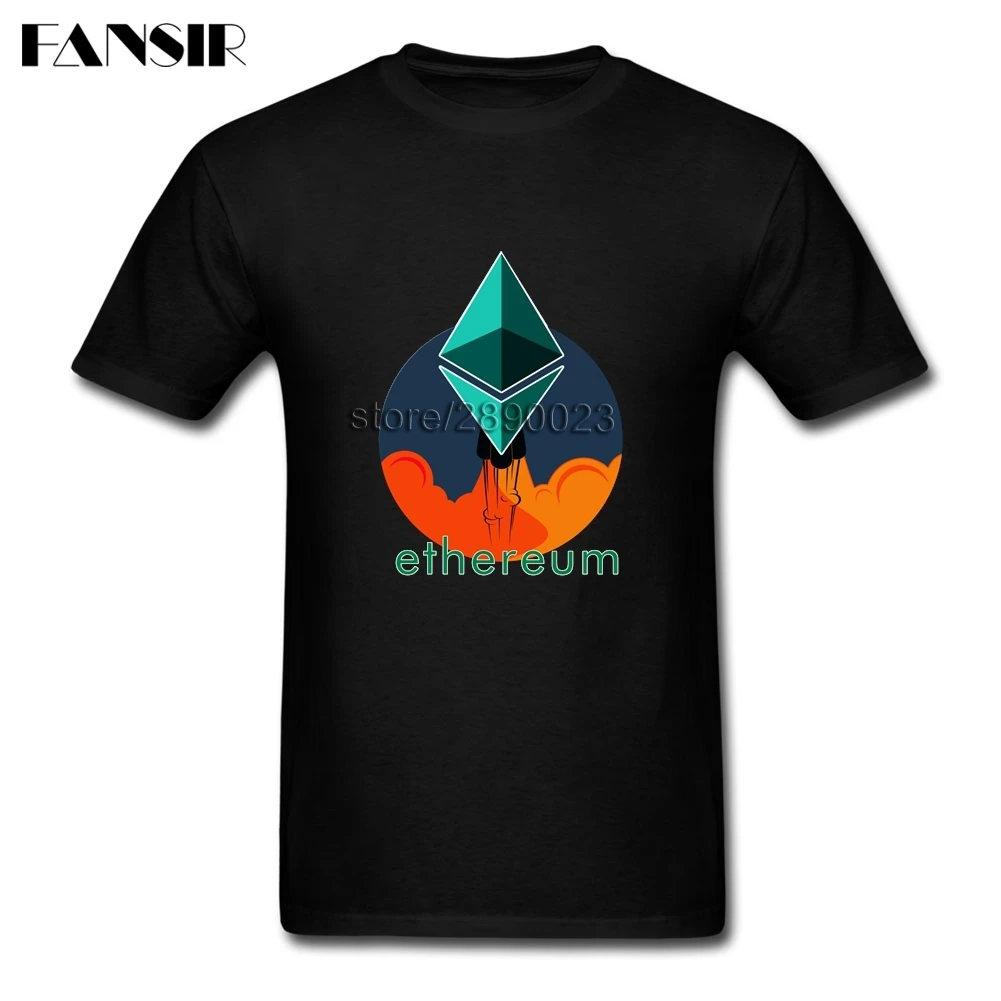 XS-3XL Rocket To The Moon And эфириума в винтажном стиле футболки для мужчин мужские короткий
