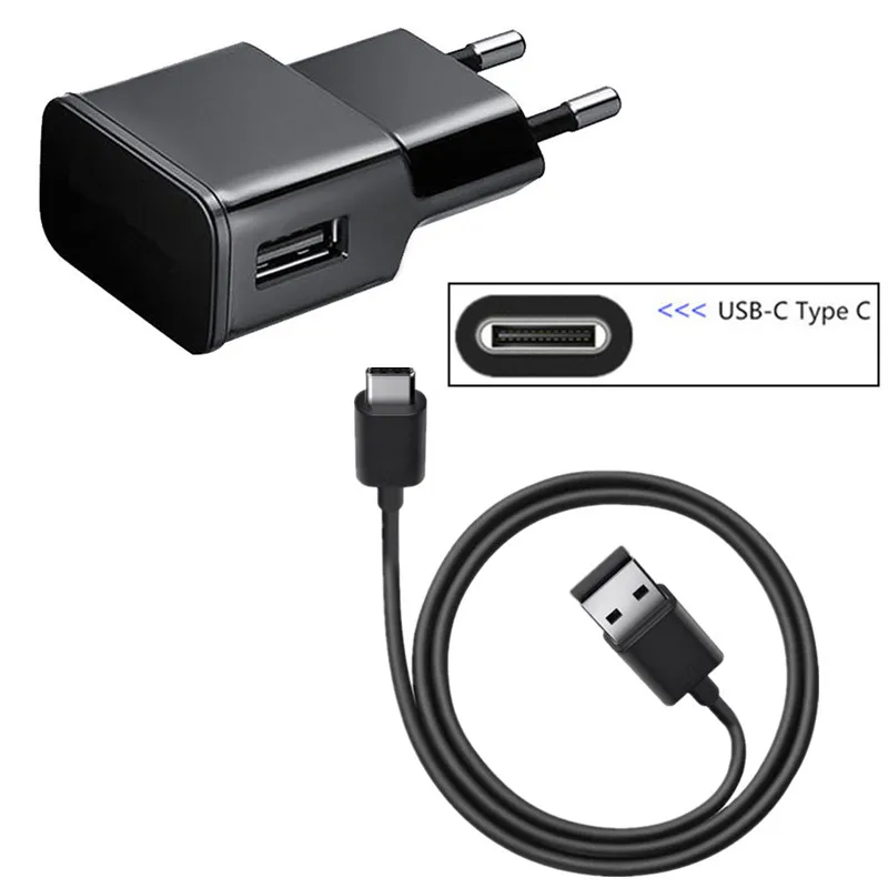 Дорожное Сетевое зарядное устройство с европейской вилкой кабель USB Type C для Samsung