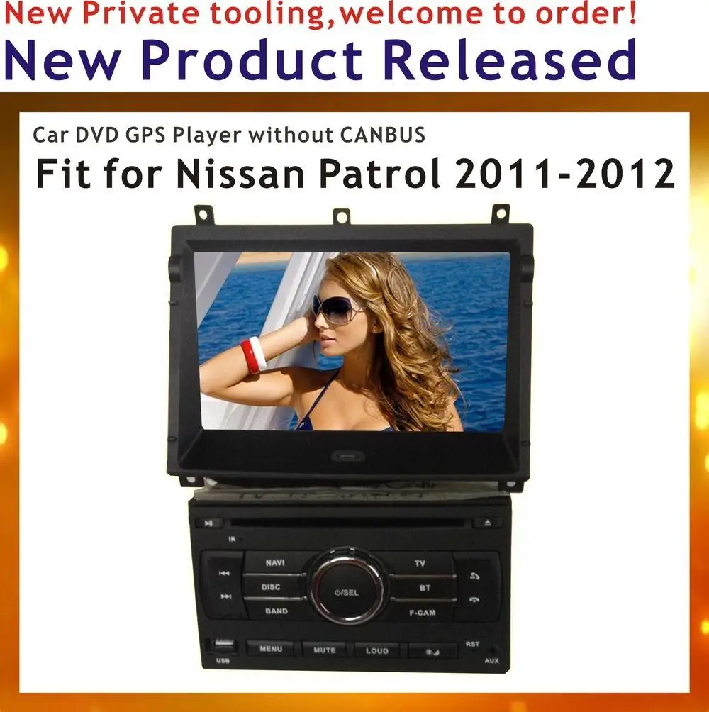 " in-dash автомобильный dvd-плеер с gps(ОПТ), аудио Радио стерео, USB/SD, AUX, BT/tv, автомобильный мультимедийный головной убор для Nissan Patrol 2011 2012