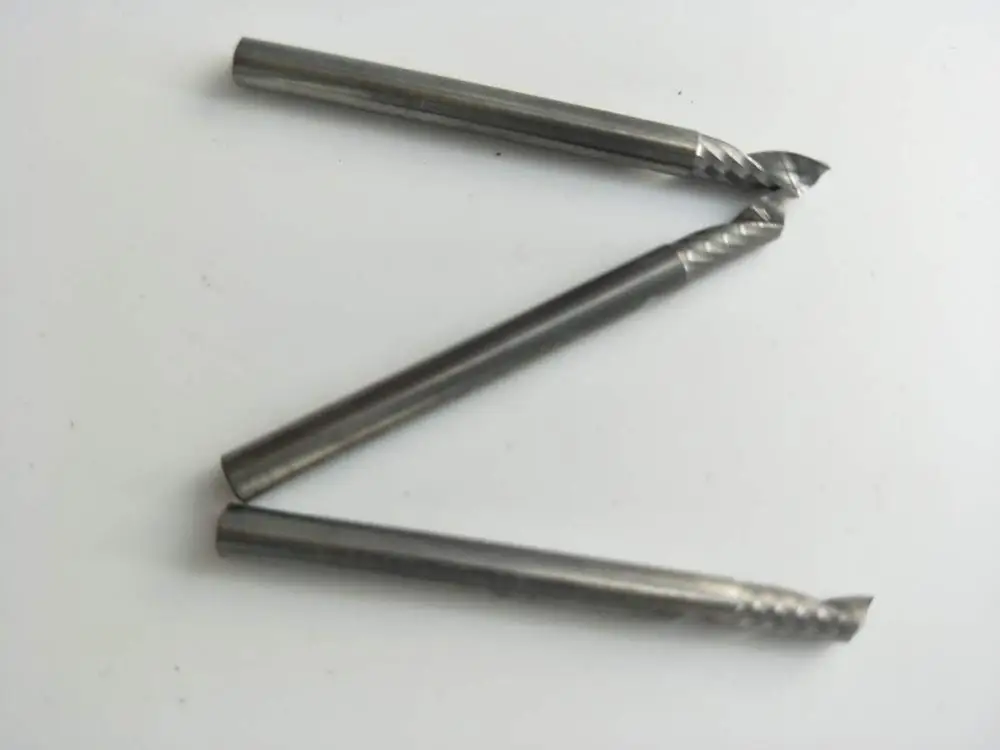D4 * 12 50 1F твердосплавные концевые фрезы 45HRC 1 флейты алюминий 45 градусов без
