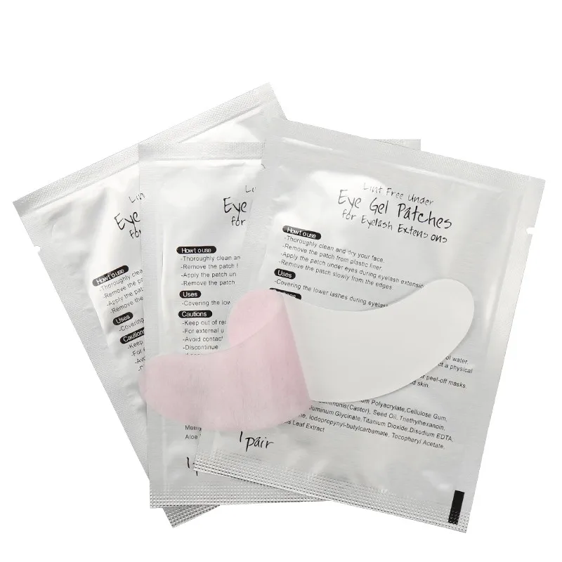 silver pink pads Гидрогелевые патчи розовые накладки для глаз для наращивания ресниц 50 пар микс посылка бумажные патчи для ресниц Советы наклейки инструменты для макияжа - Длина: silver pink pads