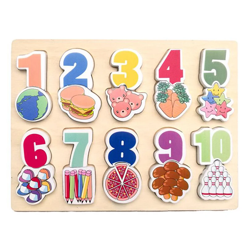 

Baby Kids Early Educational Toys Jigsaw Toy Cartoon Digital fruit Wooden Tangram Puzzle Montessori Baby Puzzle Wood for Gifts