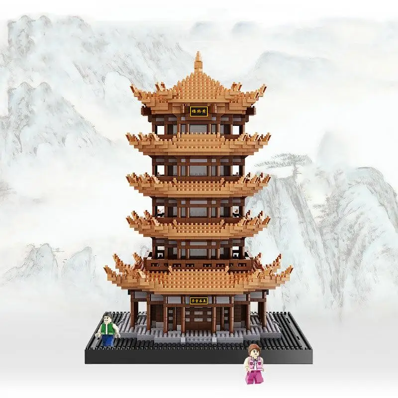Legoed желтый кран Башня Архитектурный конструктор Блоки Модель Мир классический