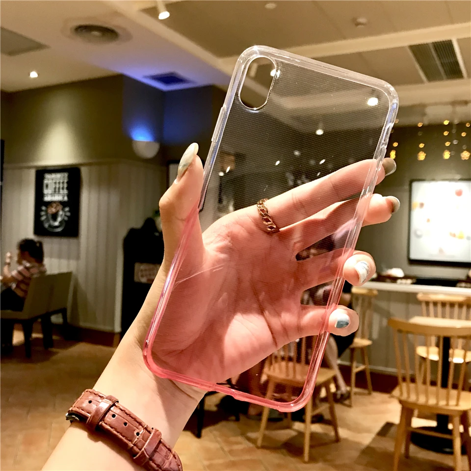 Силиконовый чехол из ТПУ радужного цвета для iphone X XR XS MAX 6 6s 7 8 Plus Huawei P20 Lite P10 Mate 10 9