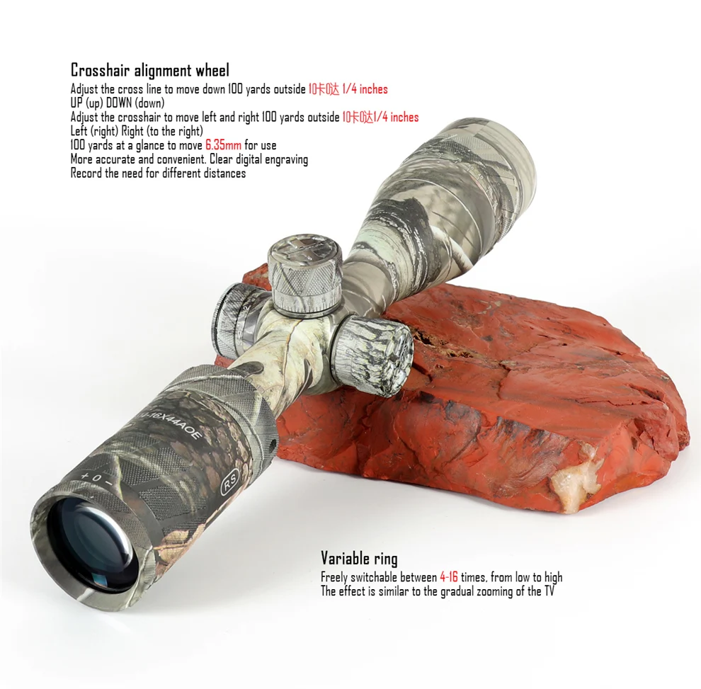 Охота оптический прицел T-Eagle CM4-16x44AOE тактический прицел AirRifle снайперская винтовка с оптическим прицелом оптический прицел камуфляж HD R/G охотничьи прицелы калиматорный прицел прицел оптический коллиматорны