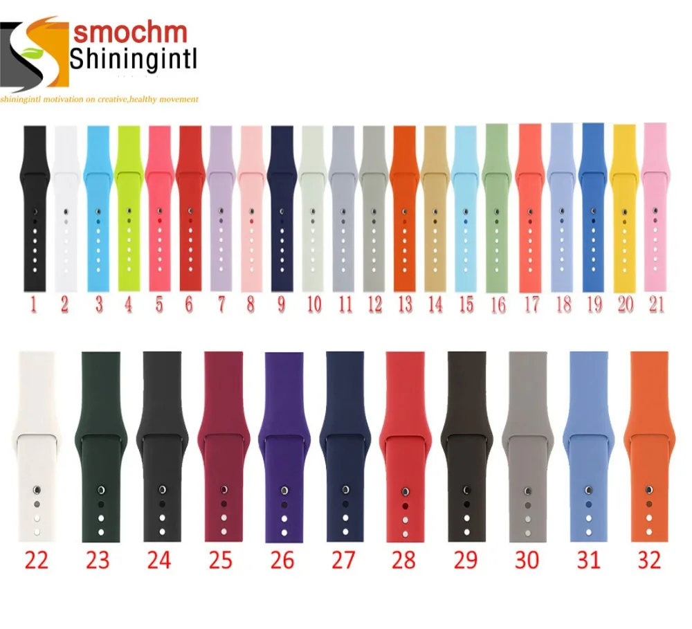 Smochm Colorful Soft Silicon Band Strap For Smart Watch Apple iWatch 44mm/42mm/40mm/38mm Series 4/3/2/1 IWO 5 6 | Электроника
