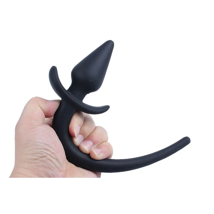 Новые пикантные силиконовая собачья хвост Анальная пробка USB перезарядки