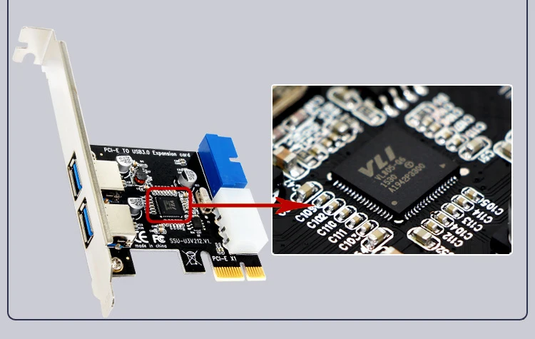 USB 3,0 PCI-E адаптер карты расширения внешний 2 порта USB3.0 концентратор внутренний 19pin Заголовок карта PCI-E 4pin IDE разъем питания