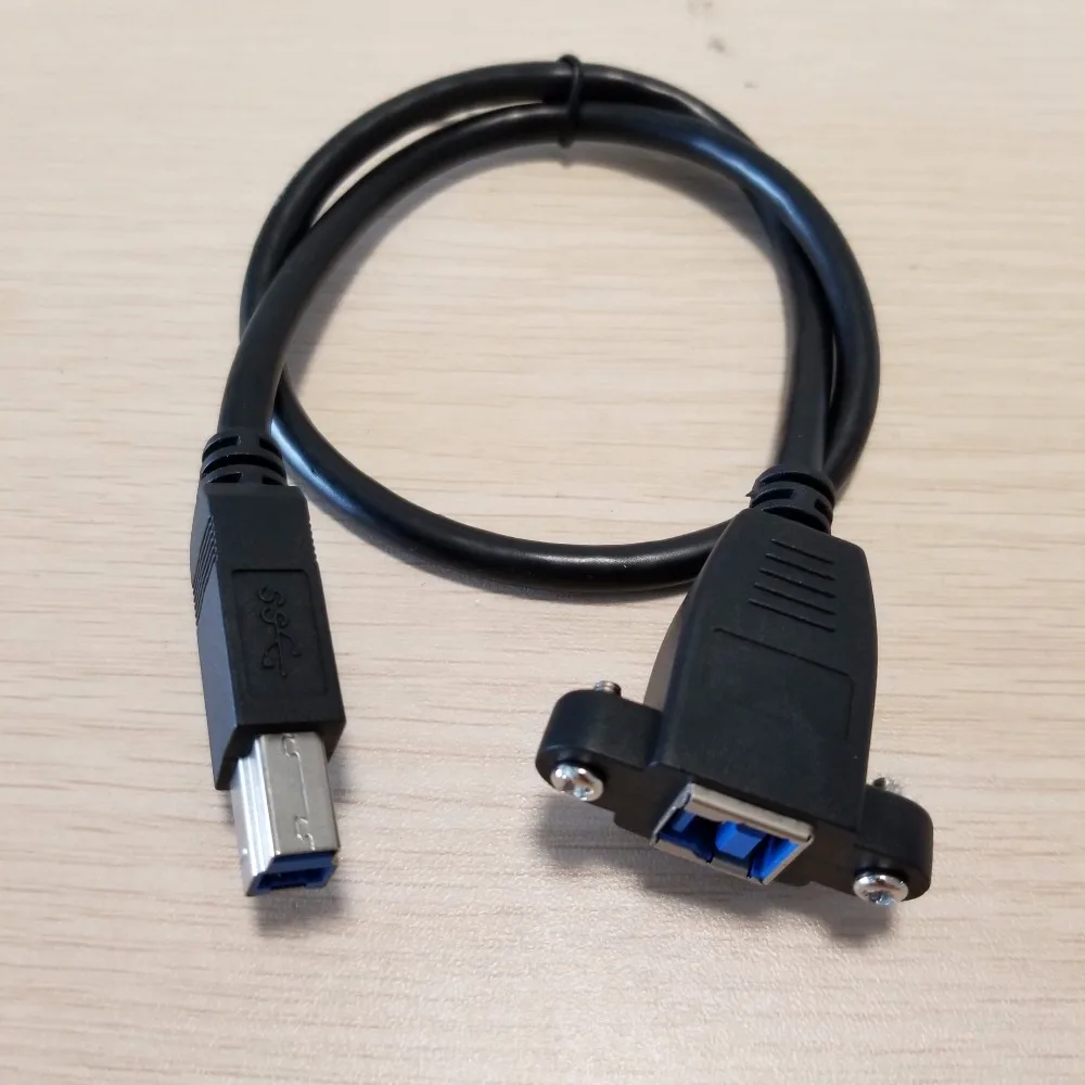 100 шт./лот крепление на панель с винтовым замком USB 3 0 Тип B удлинитель для принтера