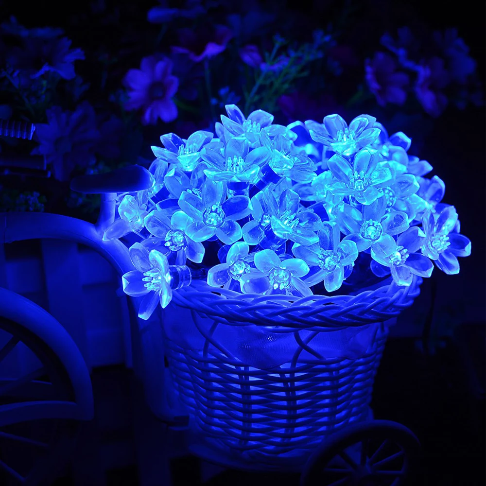 Светодиодный светильник с цветами солнечная батарея уличный садовый патио для