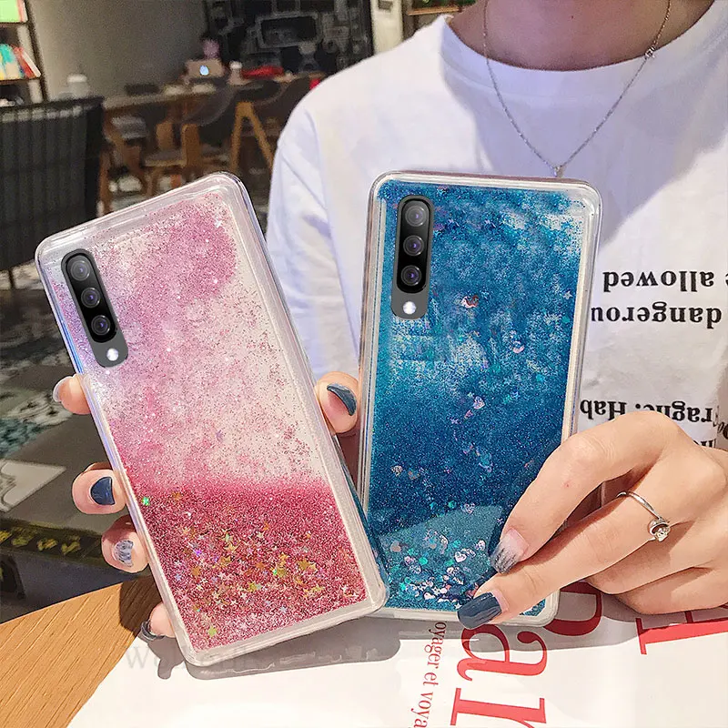 Зыбучих песков с блестками Мягкий силиконовый чехол для телефона для samsung Galaxy S10 S8 S9 плюс S10E A6 A7 J4 J6 плюс A10 A20 A30 A40 A50 A70 крышка