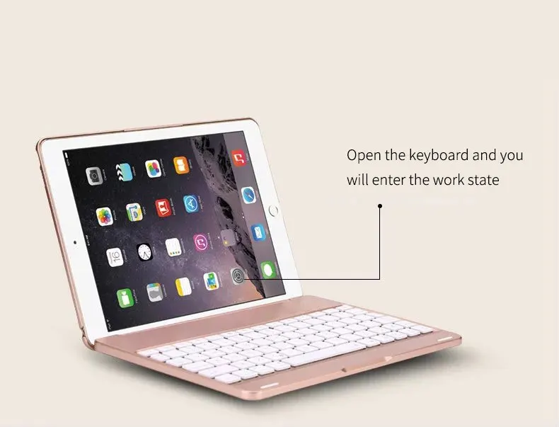 7 цветов, для iPad MINI 1 2 3 4, полный защитный чехол, светильник с подсветкой, беспроводной чехол с клавиатурой Bluetooth для iPad MINI, подставка, Fundas
