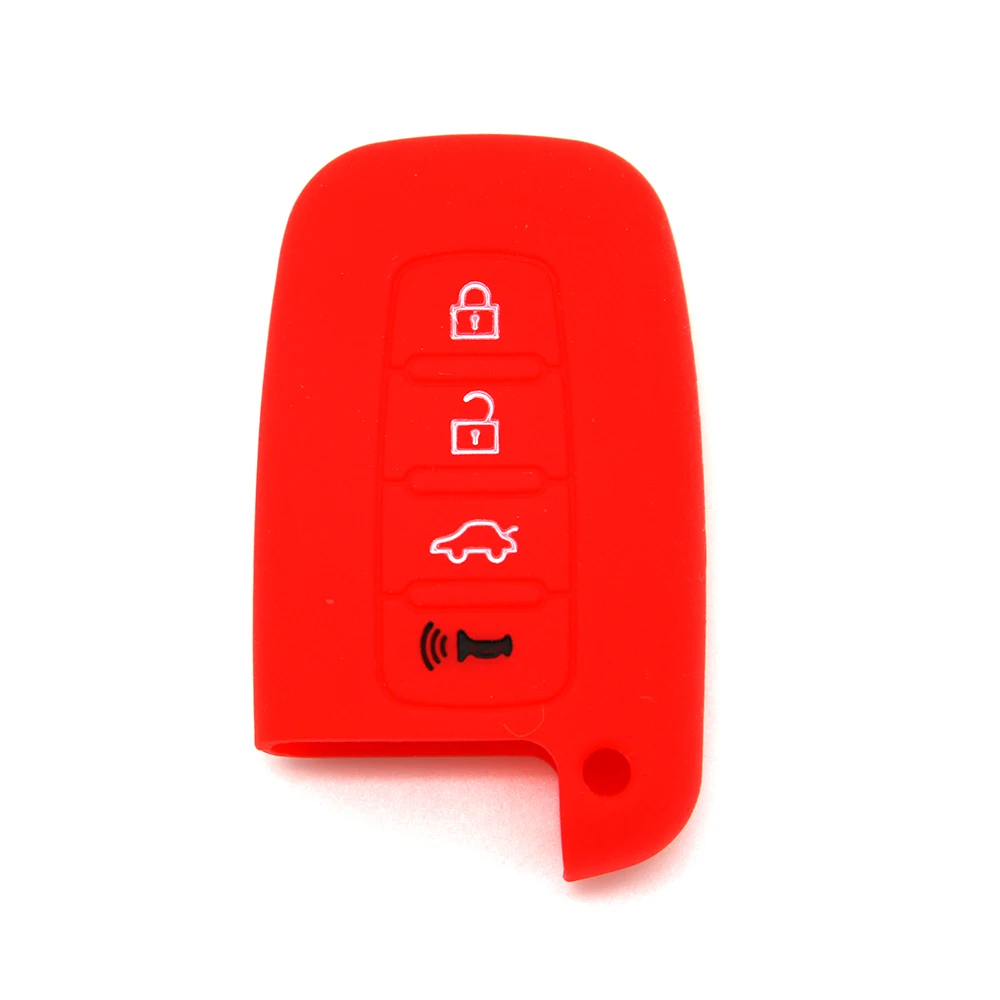 Fashion Silicone Auto key Case Shell Colorful 4 buttons Remote Control Cover rubber Car Styling Fit For Hyundai ix35 Sonata | Автомобили и