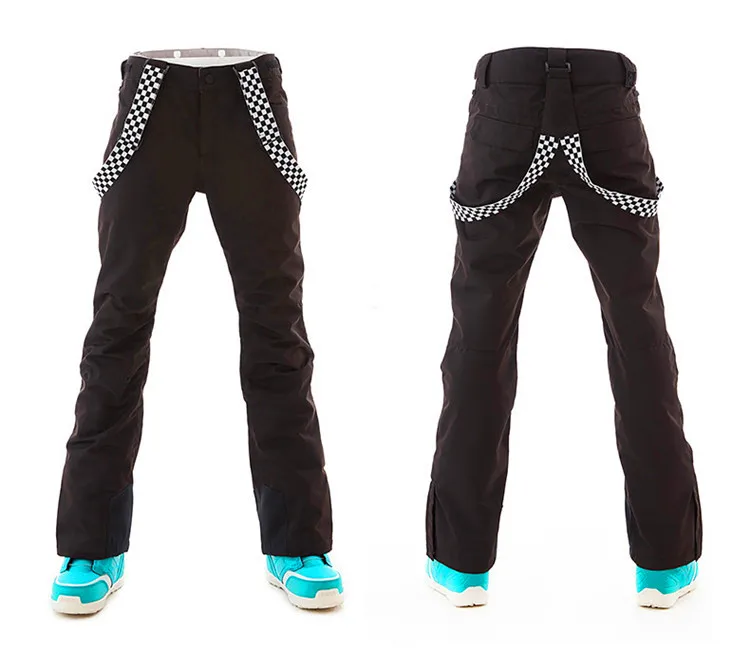 Black pants m Зимняя Лыжная куртка для женщин, ветрозащитная, водонепроницаемая, для сноубординга, наборы для альпинизма, для снежного катания на лыжах, женский дизайн, большой размер, для кемпинга, походов, костюм - Цвет: Black pants m