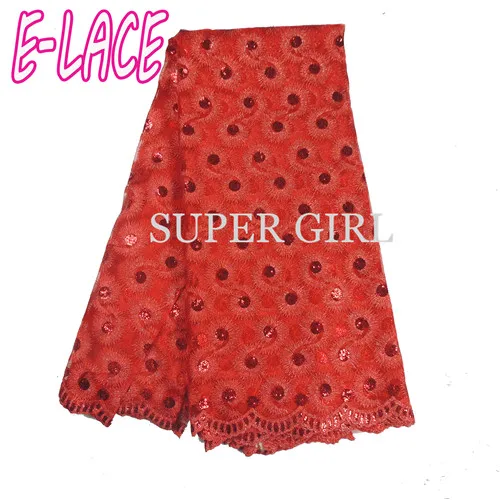 Модные дизайнерские красивые африканские чистая кружевной ткани с блестками 2017