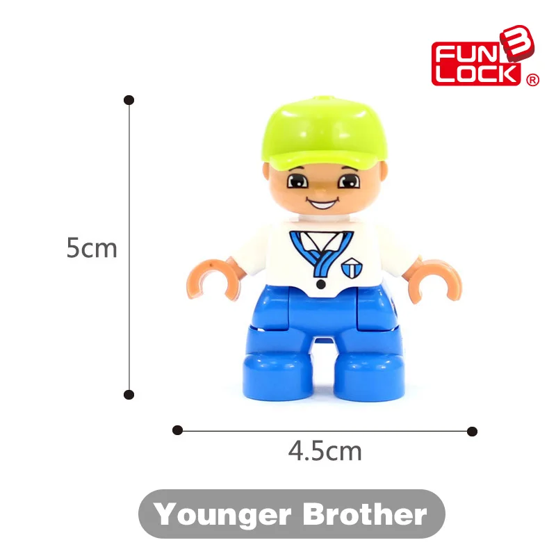 

Brother Sister Duplo Figure Blocks Role-Play Figure My Family Educational Toys