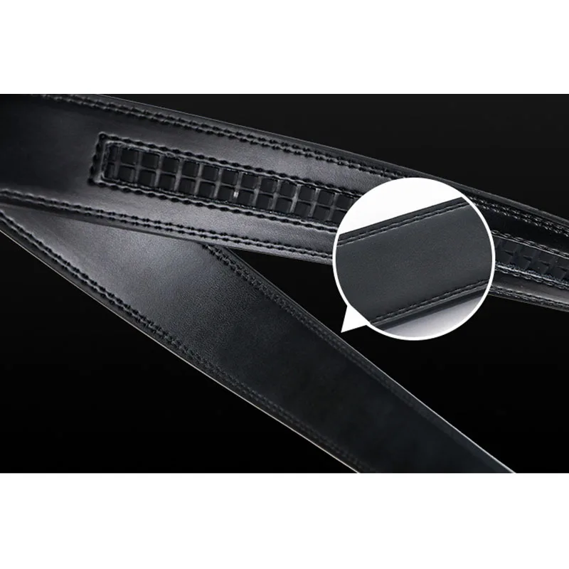150cm men belt with stainless steel automatic buckle for mens cow real genuine leather luxury quality brand designer belts140cm