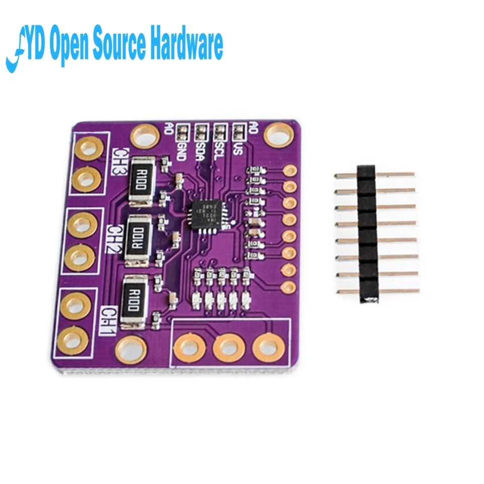 Модуль платы датчика тока I2C SMBUS INA3221 трехканальный шунт источник питания монитор
