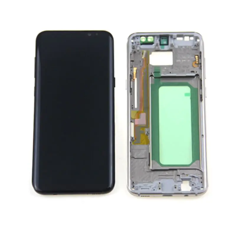 s8plus GOLD FRAME S8 lcd для samsung S8 Plus lcd G955 S8 G950 G950F Дисплей lcd сенсорный экран дигитайзер с тенью запасные части - Цвет: s8plus GOLD FRAME
