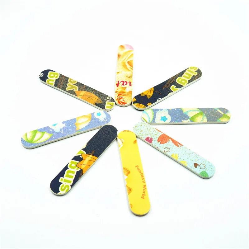 5 шт цветов пилка для ногтей мини милый буфер акриловая блок маникюрный набор