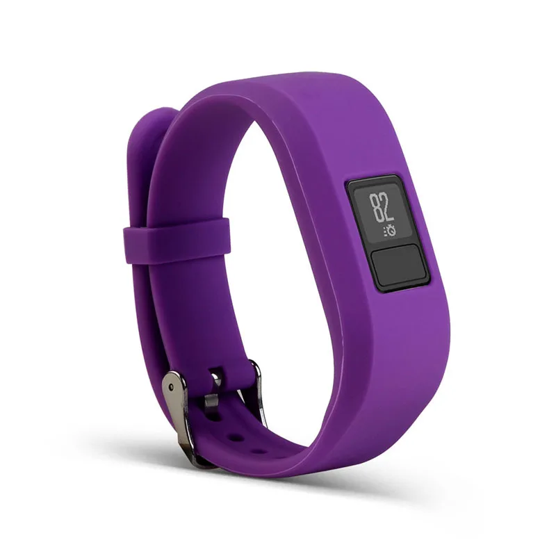 OOTDTY силиконовые для фитнеса наручные часы ремешок с пряжкой для Garmin vivofit 3 трекер - Цвет: Purple