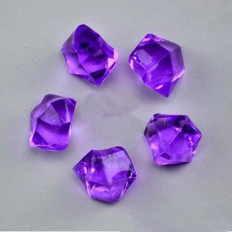 purple Пиратские Драгоценности сокровище акриловые хрустальные драгоценные камни Ваза Наполнитель конфетти пиратский реквизит День рождения Сувениры детский душ свадебные подарки - Цвет: purple