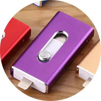 Purple Usb флешка Otg BRU 3в1, 8 ГБ, 16 ГБ, 32 ГБ, 64 ГБ, 128 ГБ, 256 ГБ, для Iphone, Ipad, телефона, планшета, lightning, android, флеш-накопитель, Usb флешки - Цвет: Purple