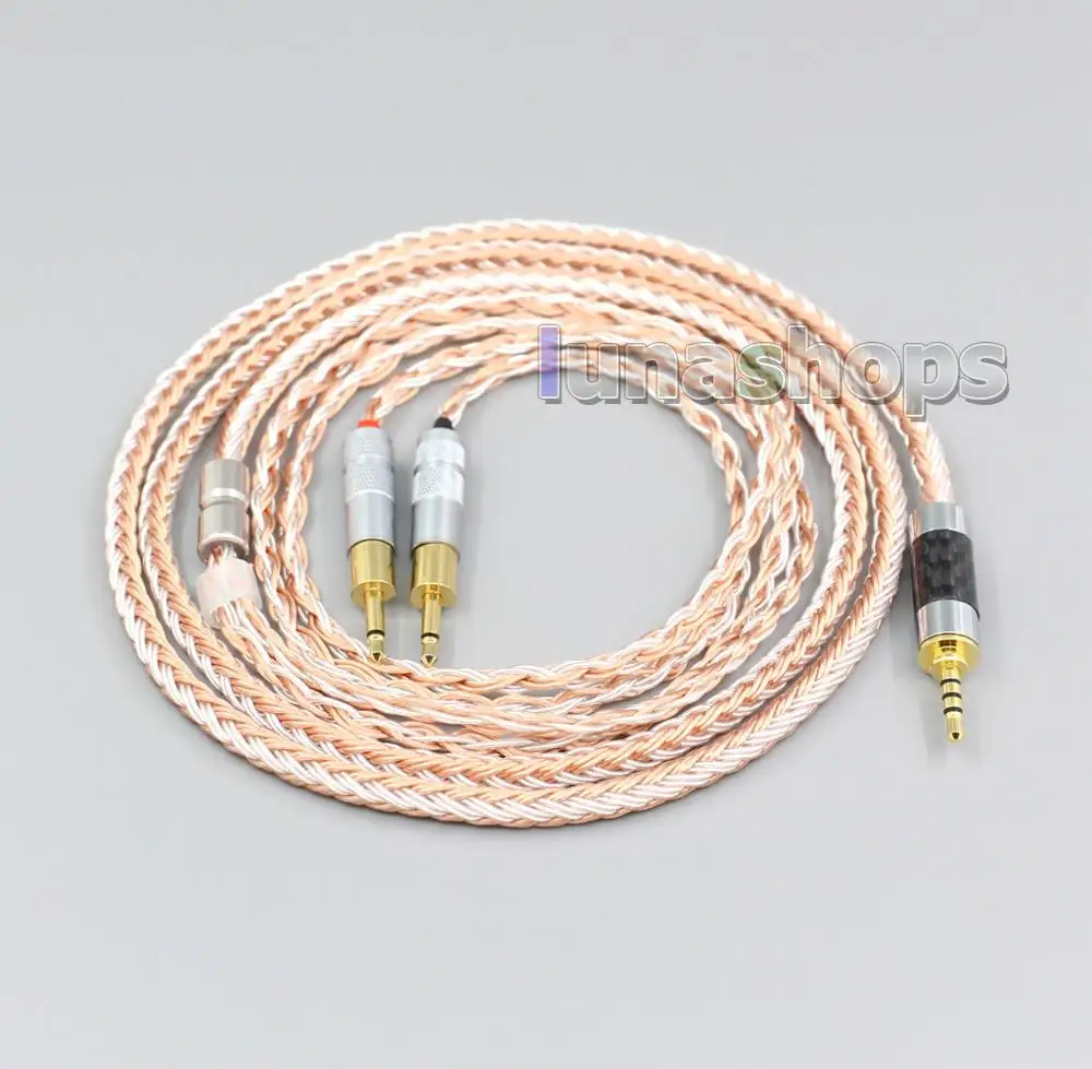 LN005791 3 5 мм 2 4 XLR 16-жильный OCC посеребренный смешанный кабель для наушников Sennheiser HD700