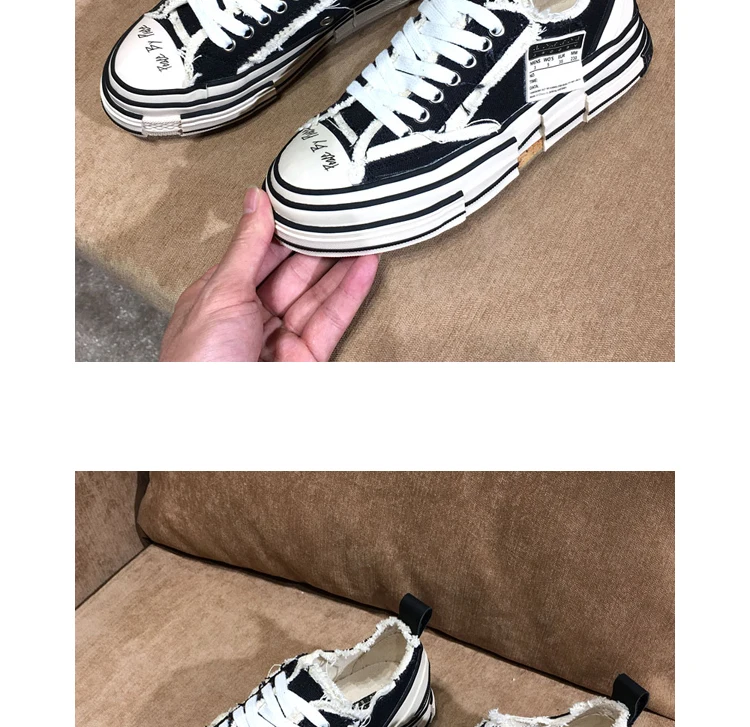Buono Scarpe/парусиновые кроссовки на платформе для мужчин и женщин; Повседневные кроссовки для пар; Модная брендовая женская обувь; кроссовки с кисточками; большие размеры; 44EU