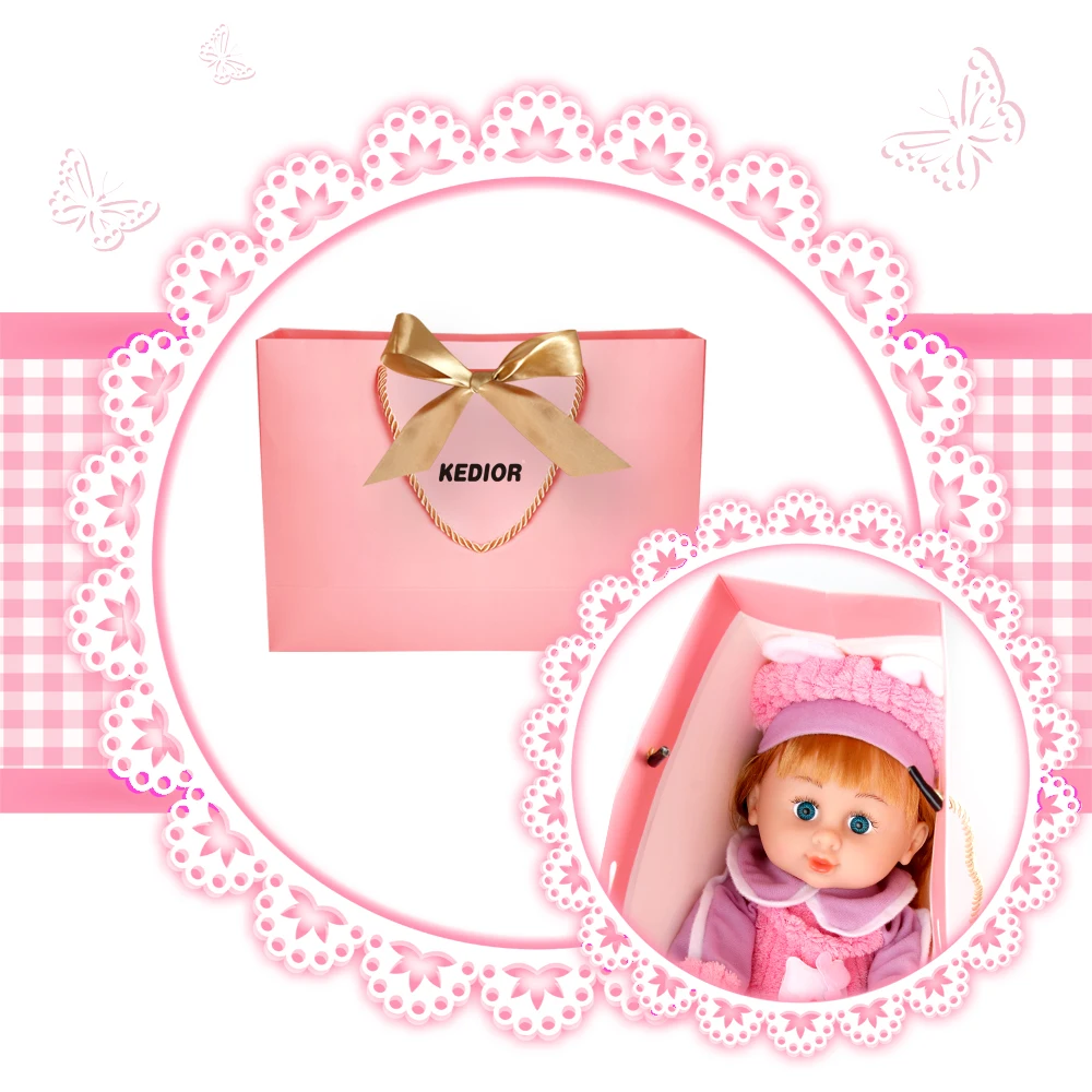43 см Reborn Baby Doll с волосами виниловая кукла для девочек плюшевые игрушки | Игрушки и