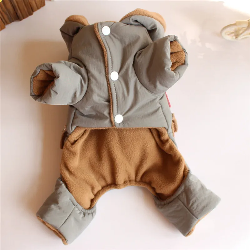 Высококачественный мягкий флисовый комбинезон для собаки зимняя утепленная