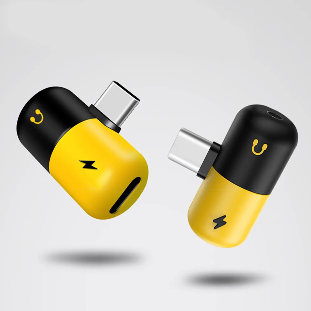 Type-C usb type C до 3,5 мм разъем для наушников вспомогательный конвертер адаптер зарядное устройство аудио двойной 2 в 1 USB-C кабель-разветвитель для наушников Музыка