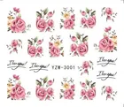 1 лист 2021 Сделай Сам дизайн Переводные насадки для ногтей розовый цветок розы наклейки для женщин Красота свадебные ногти