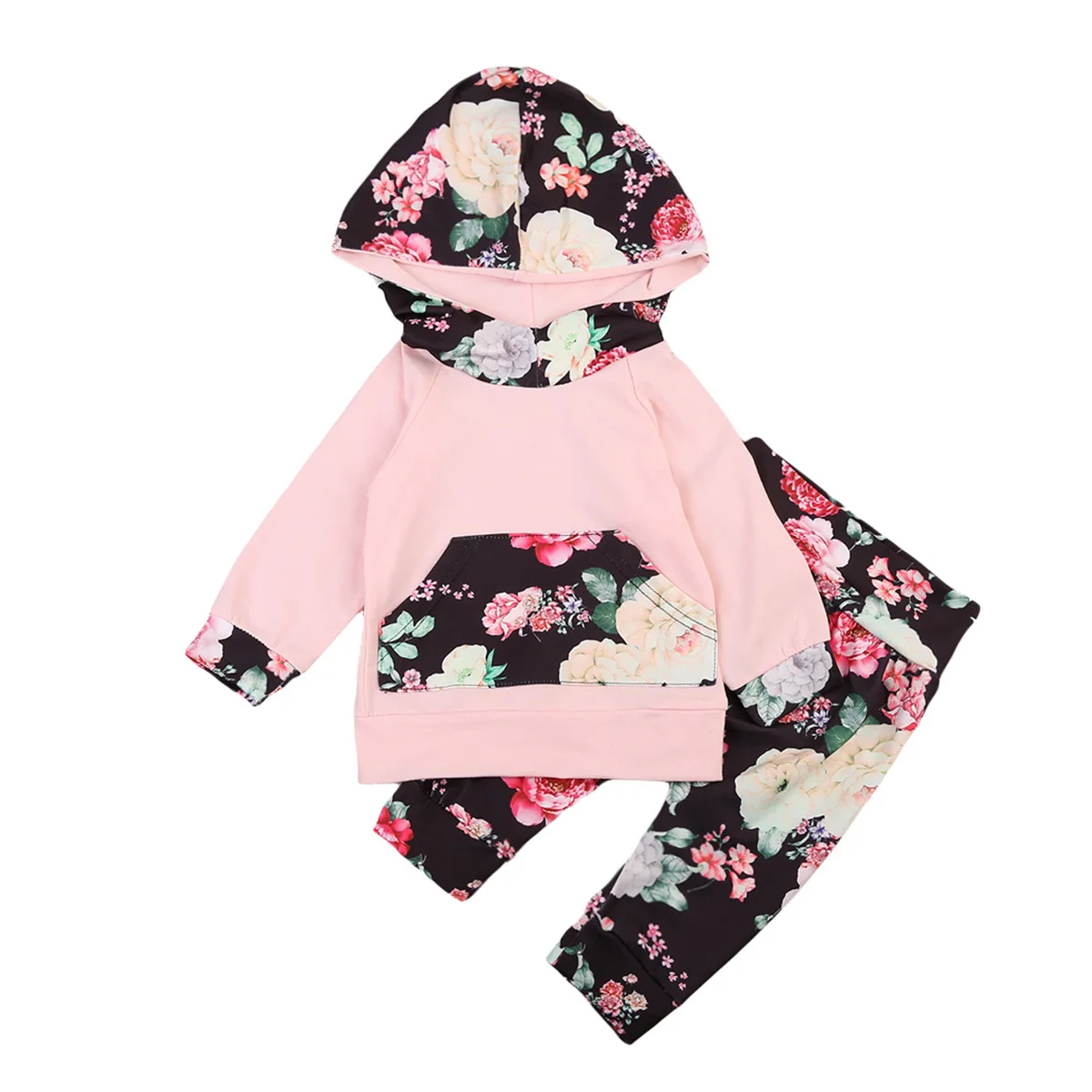 2 шт./компл. кофта с капюшоном и штаны для девочек|baby girl|baby girl floralset baby |