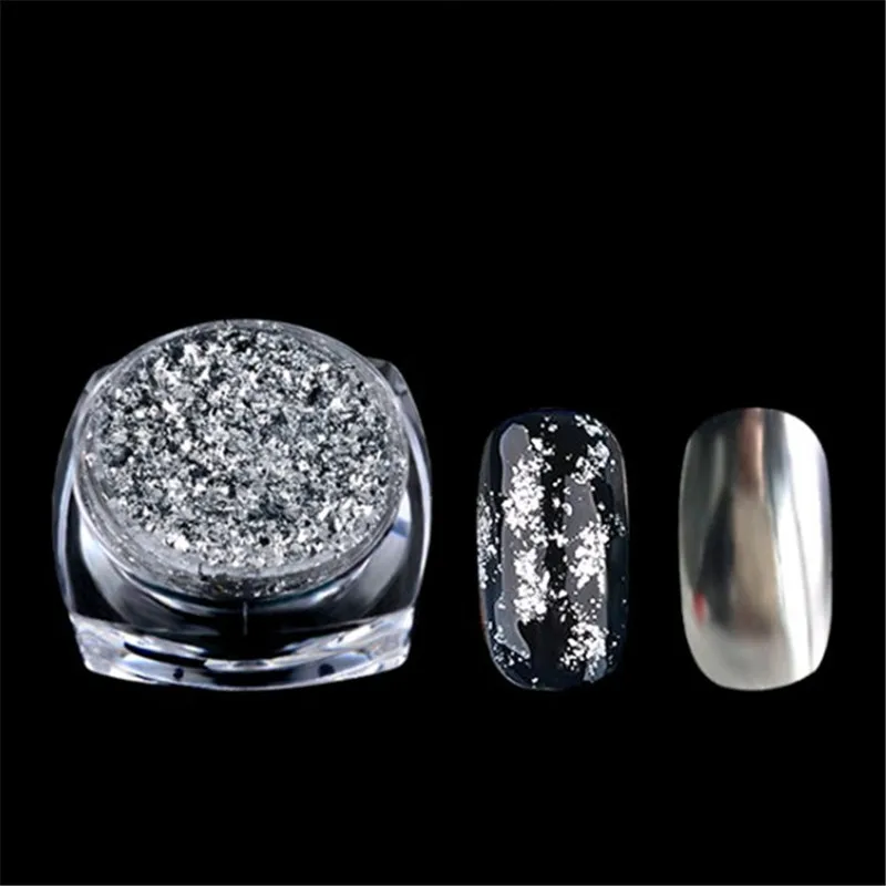 1 коробка Серебряная Золотая фольга сахарная блестящая пудра золотые серебряные