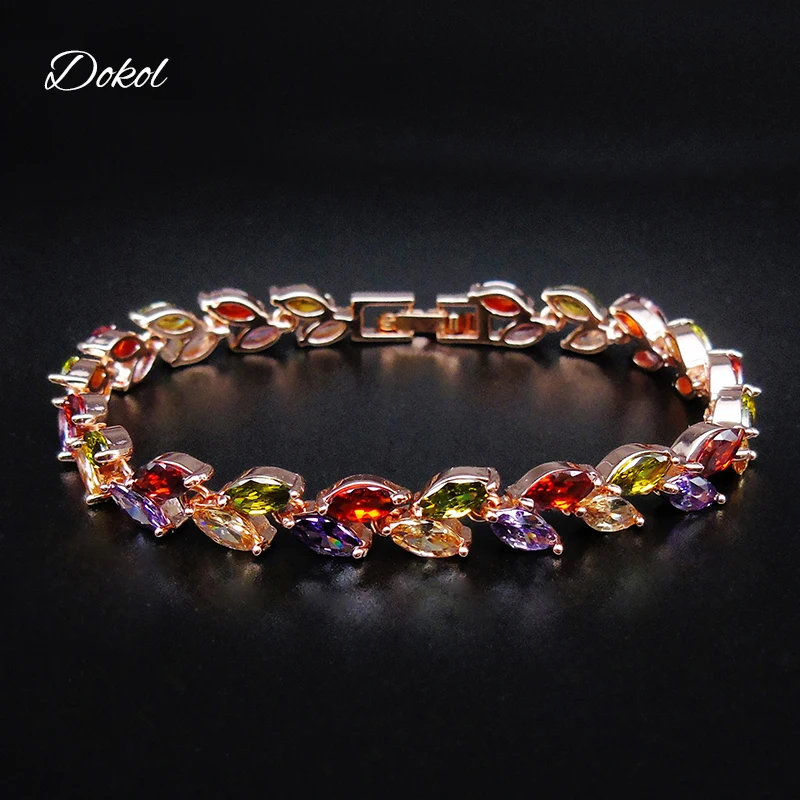 DOKOL изысканная форма пшеницы браслеты маркиза огранка AAA + кубический цирконий