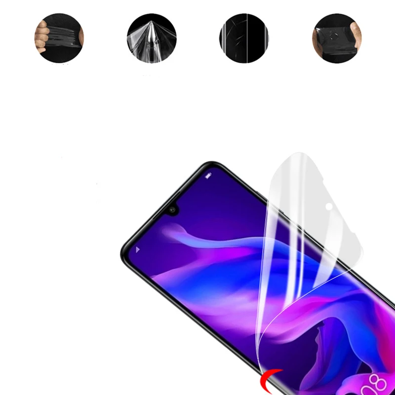 EXUNTON 3 шт для Huawei Nova 4e 3i 3e 3D полное покрытие ультра-тонкая Супер Прозрачная мягкая