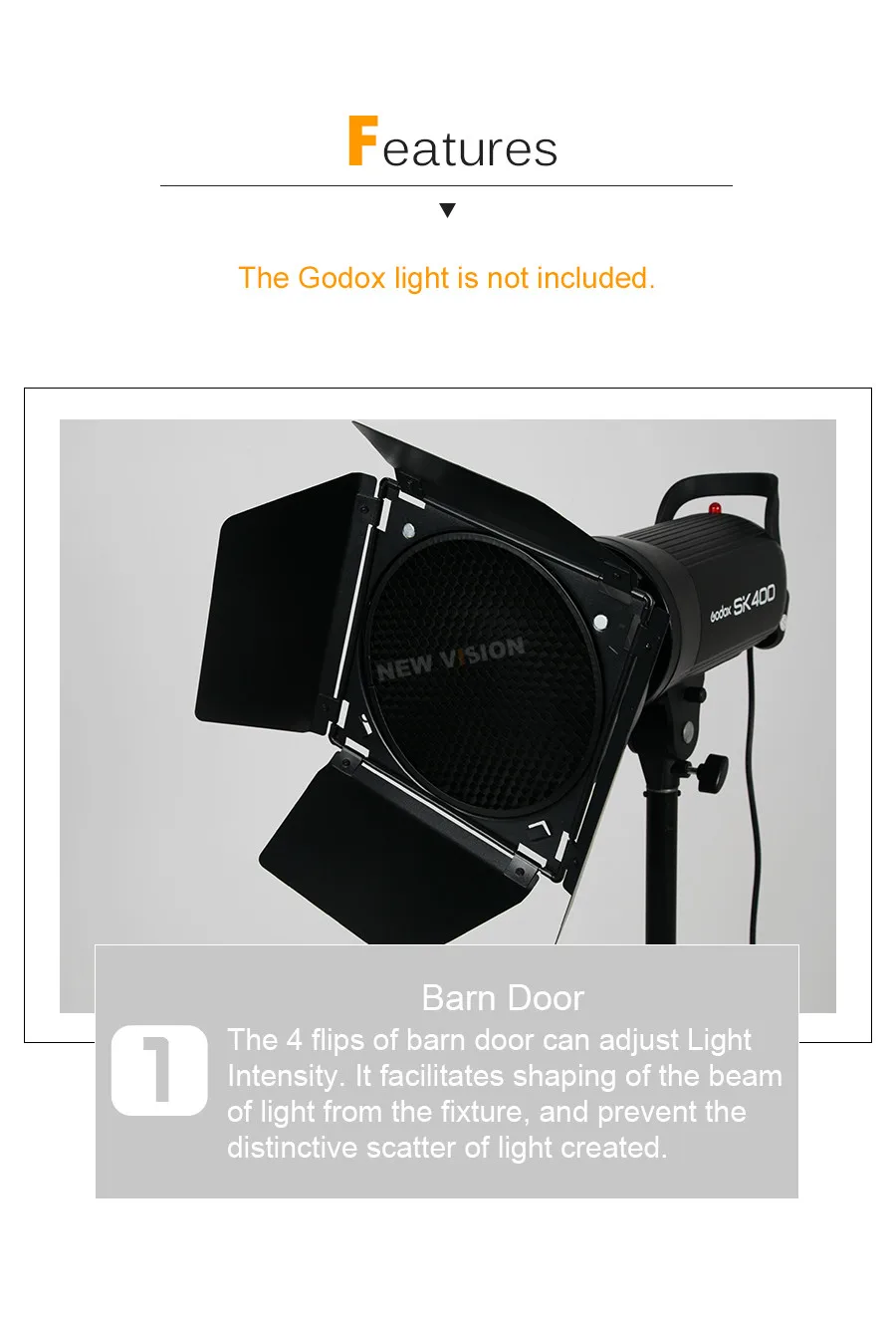 Godox BD-04 дверь сарая+ сотовая сетка+ 4 цвета фильтр для стандартного отражателя