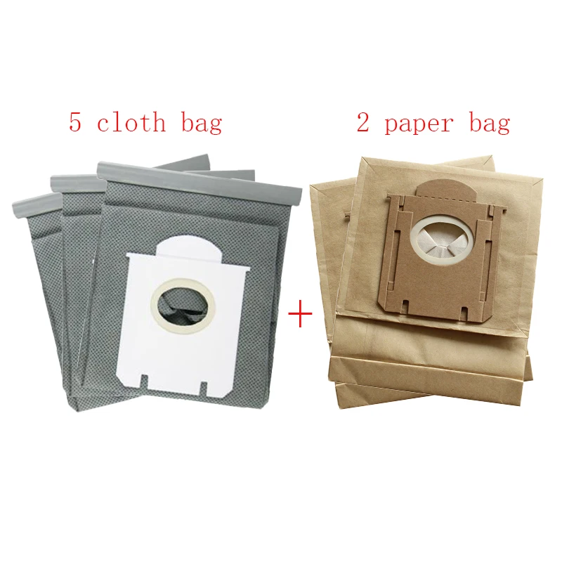 

7pcs/lot Cloth& Paper dust bag vacuum cleaner bag for philips FC8202 FC8204 FC8206 FC8208 FC8613 FC8220 FC8392 FC8420 HR8378 etc