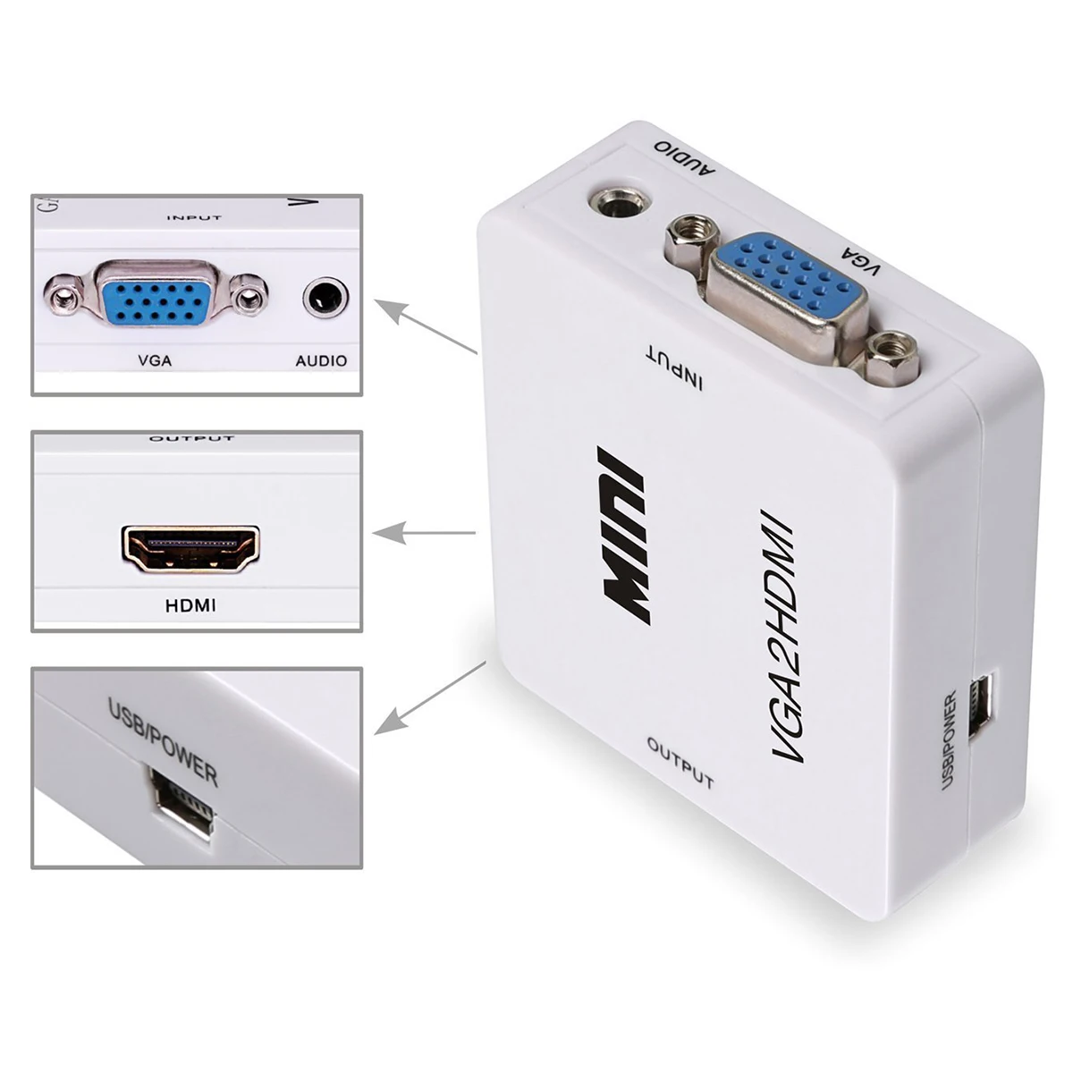 Лучшие предложения HDMI к RCA 1080P К AV 3RCA CVBs композитный видео аудио конвертер адаптер