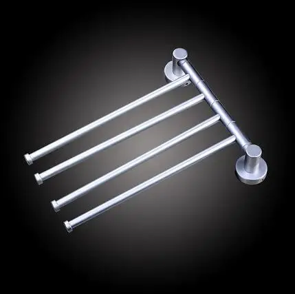 Вращающаяся вешалка для полотенец 4 стержня ванной комнаты пространственная