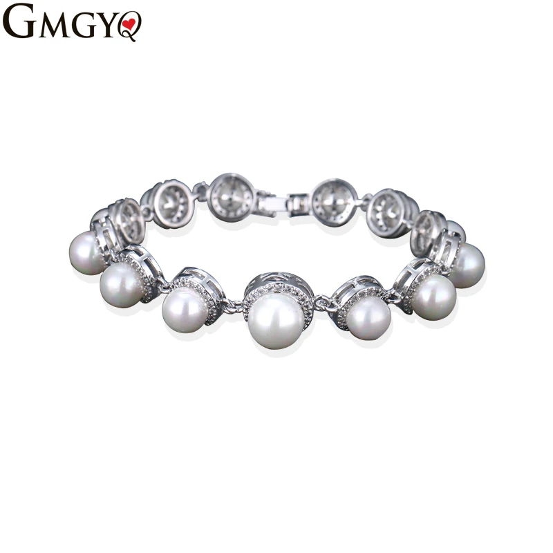 

GMGYQ Luxury Fashion Zircon Pearl Bracelet Bohemia Style Women's Wedding Banquet Accessories Gifts For Graduates