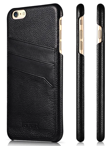 Luxury Thin Genuine Leather Back Cover for iPhone 6S 6 Plus Business Protection Card Slots Pocket Bag Case 6s | Мобильные телефоны