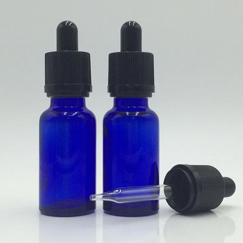 1000 шт синяя стеклянная капельница Емкость бутылка E Жидкость 5 мл 10 15 30 50 eliquid
